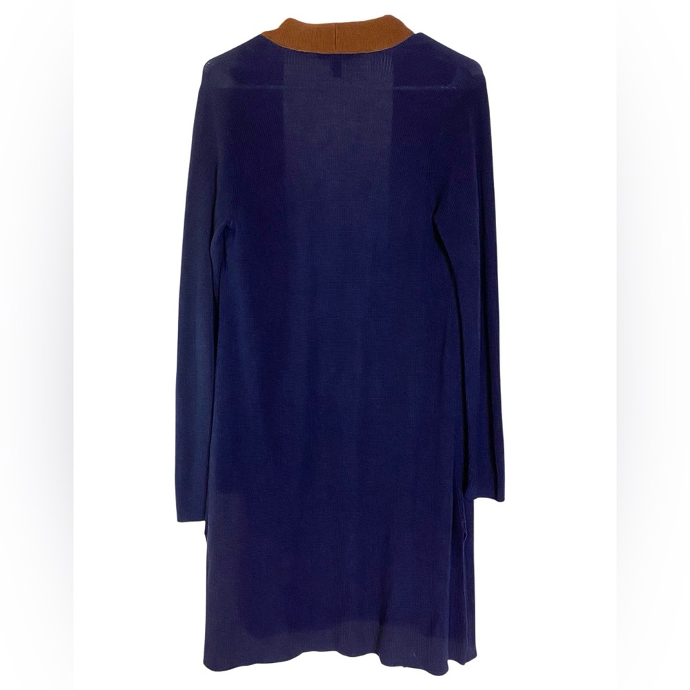 Eileen Fisher long jersey knit open cardigan in midnight navy Women’s size S - Picture 3 of 9